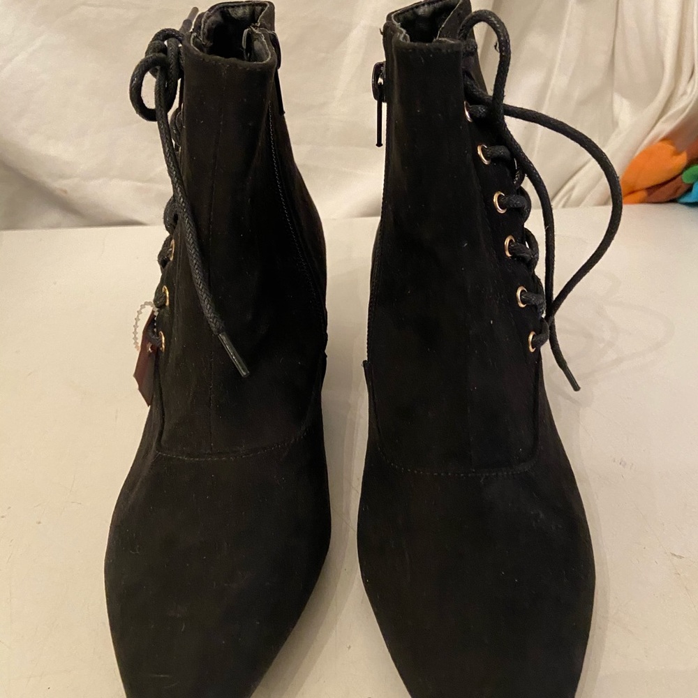 Metaphor black faux suede ankle boots NEW 6 - Picture 2 of 6
